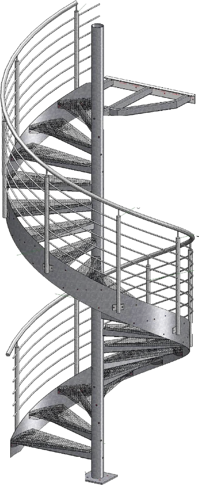 Spiral staircase, 3D model